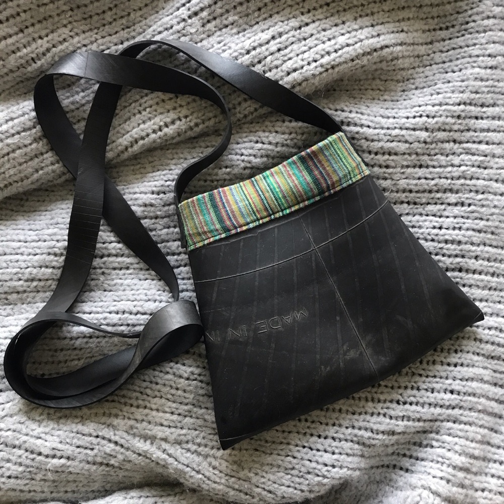 upcycled tire purse
